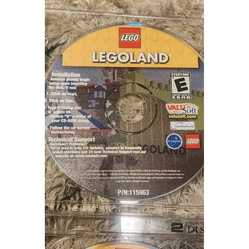 LEGO LEGOLAND CREATOR PC VIDEO‎ GAME RATED EVERYONE VALUSOFT VIRTUAL BUILDING